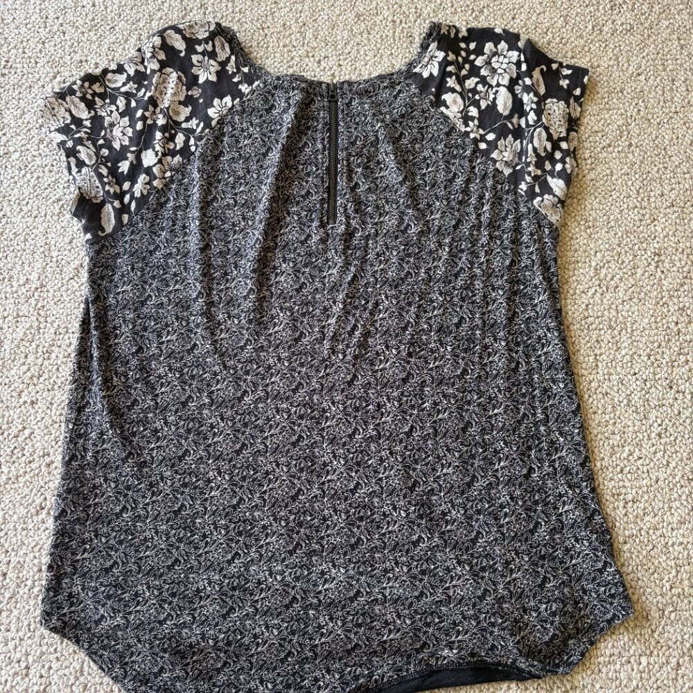 Lucky Brand Women's Top | M Boho Floral Block Peasant Festival Coquette - Picture 5 of 9